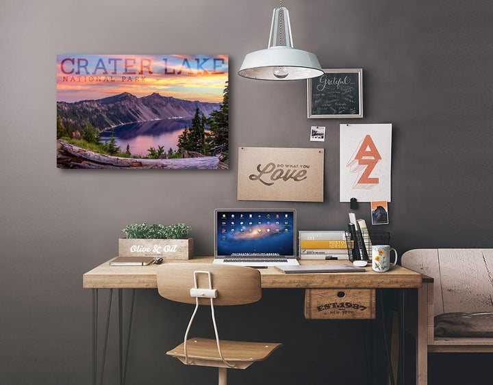 Crater Lake National Park, Oregon, Early Morning, Lantern Press Photography, Stretched Canvas Canvas Lantern Press 