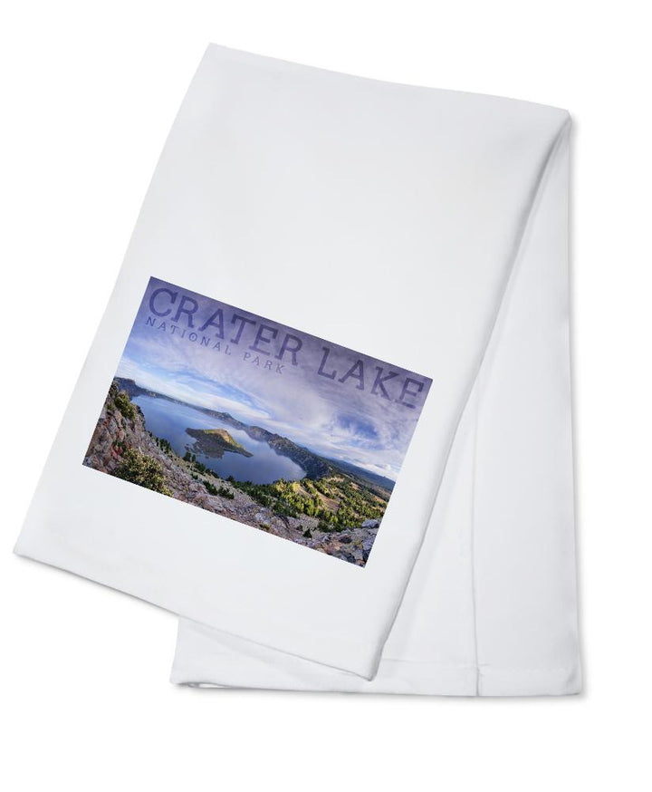 Crater Lake National Park, Oregon, Panoramic View, Lantern Press Photography, Towels and Aprons Kitchen Lantern Press Cotton Towel 