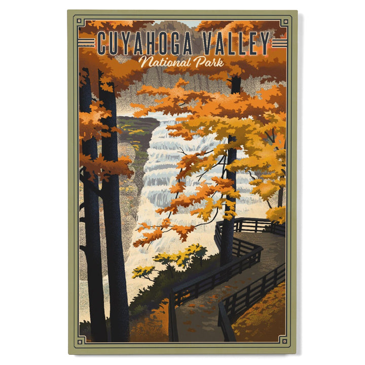 Cuyahoga Valley National Park, Ohio, Lithograph National Park Series, Lantern Press Artwork, Wood Signs and Postcards Wood Lantern Press 