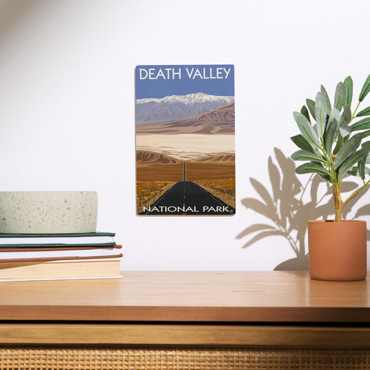 Death Valley National Park, California, Highway View, Lantern Press Artwork, Wood Signs and Postcards Wood Lantern Press 