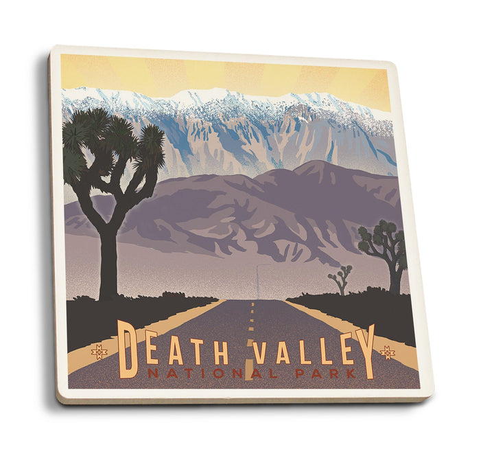 Death Valley National Park, California, Lithograph, Lantern Press Artwork, Coaster Set Coasters Lantern Press 