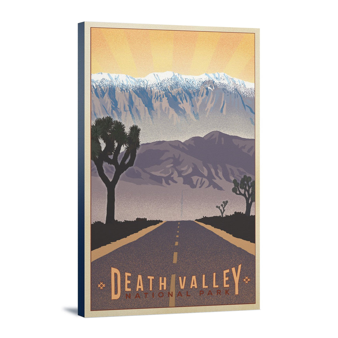 Death Valley National Park, California, Lithograph, Lantern Press Artwork, Stretched Canvas Canvas Lantern Press 12x18 Stretched Canvas 