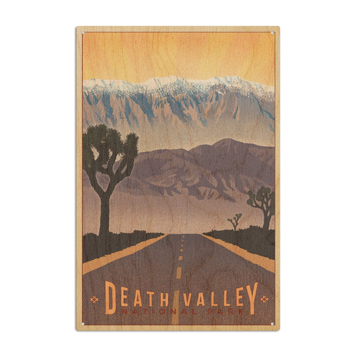 Death Valley National Park, California, Lithograph, Lantern Press Artwork, Wood Signs and Postcards Wood Lantern Press 10 x 15 Wood Sign 