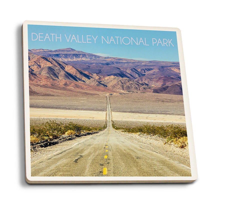 Death Valley National Park, Road, Lantern Press Photography, Coaster Set Coasters Lantern Press 