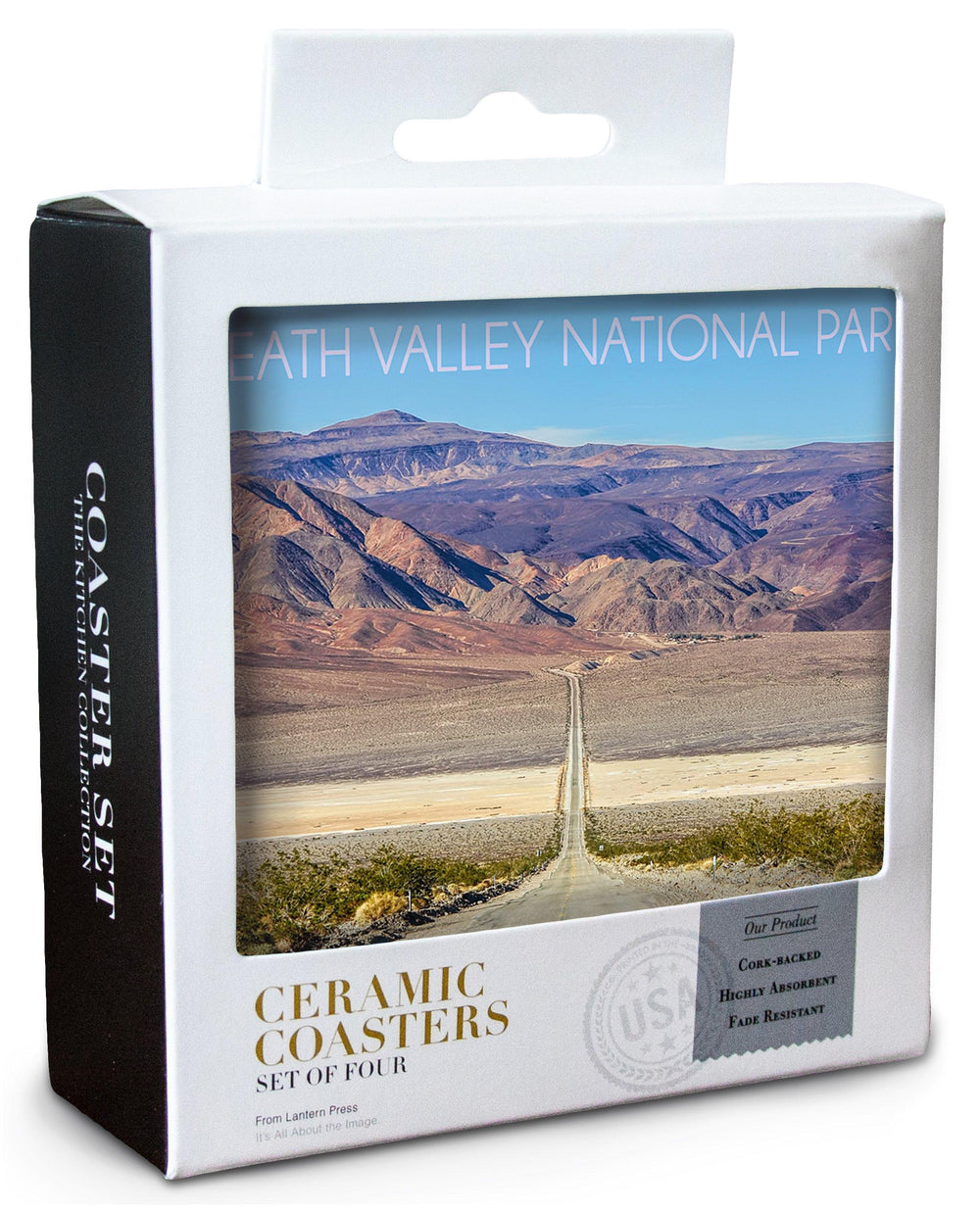 Death Valley National Park, Road, Lantern Press Photography, Coaster Set Coasters Lantern Press 