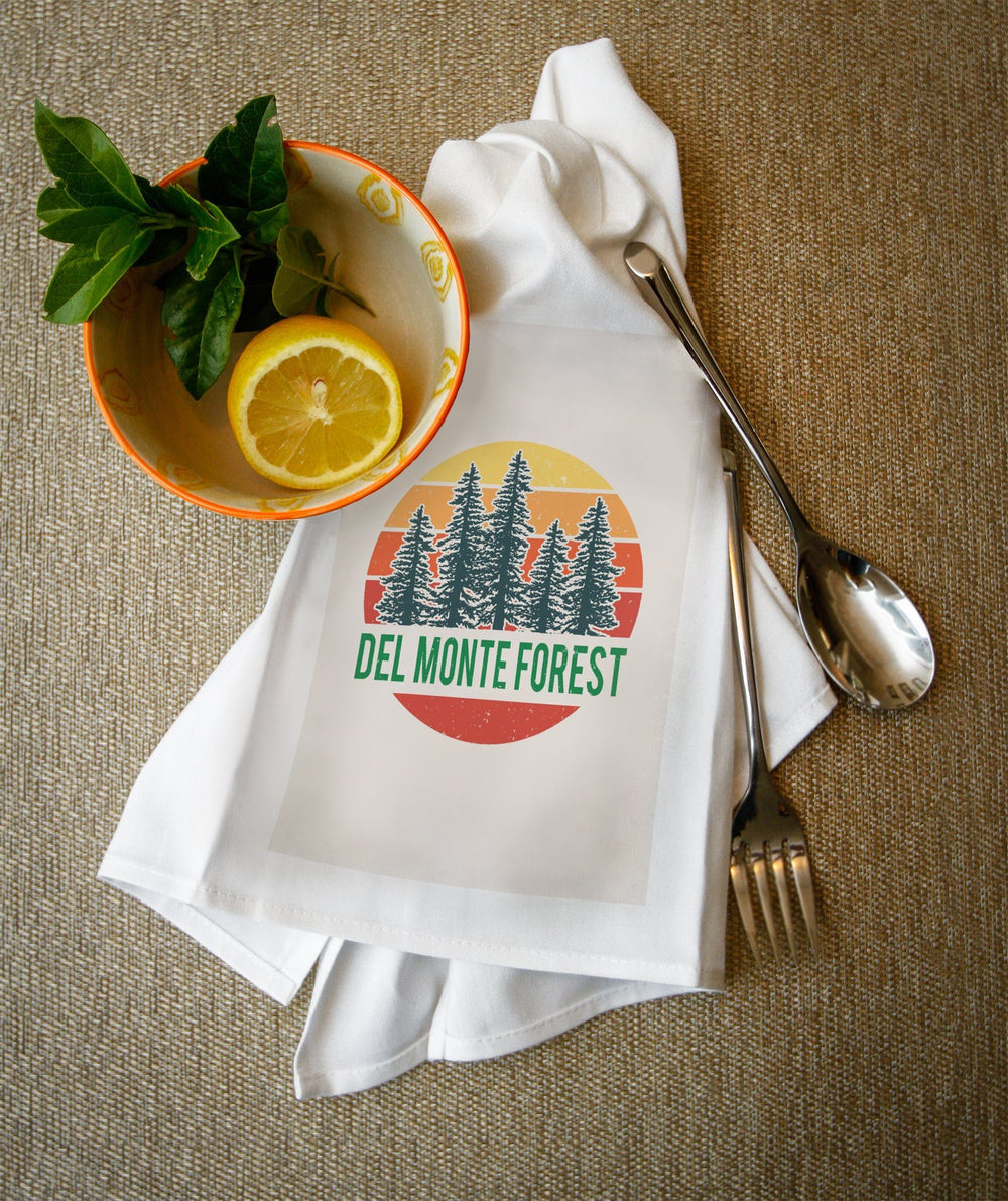 Del Monte Forest, California, Sun & Redwoods, Contour, Lantern Press Artwork, Towels and Aprons Kitchen Lantern Press 