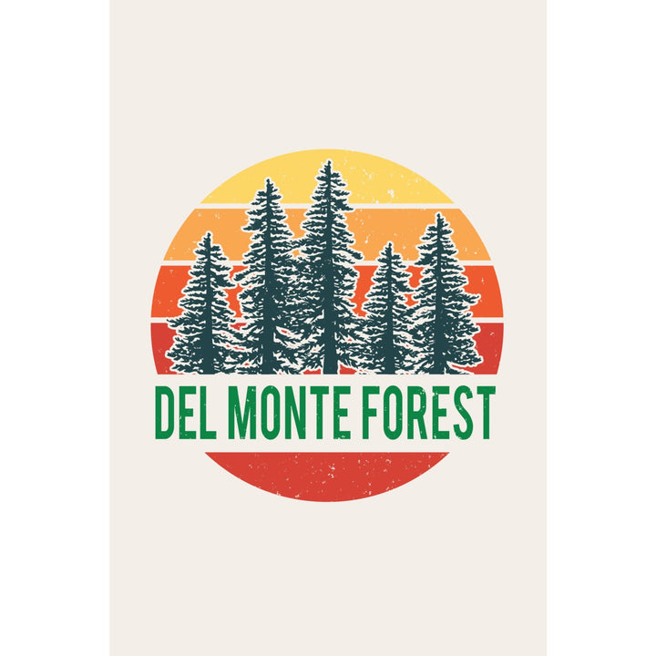 Del Monte Forest, California, Sun & Redwoods, Contour, Lantern Press Artwork, Towels and Aprons Kitchen Lantern Press 