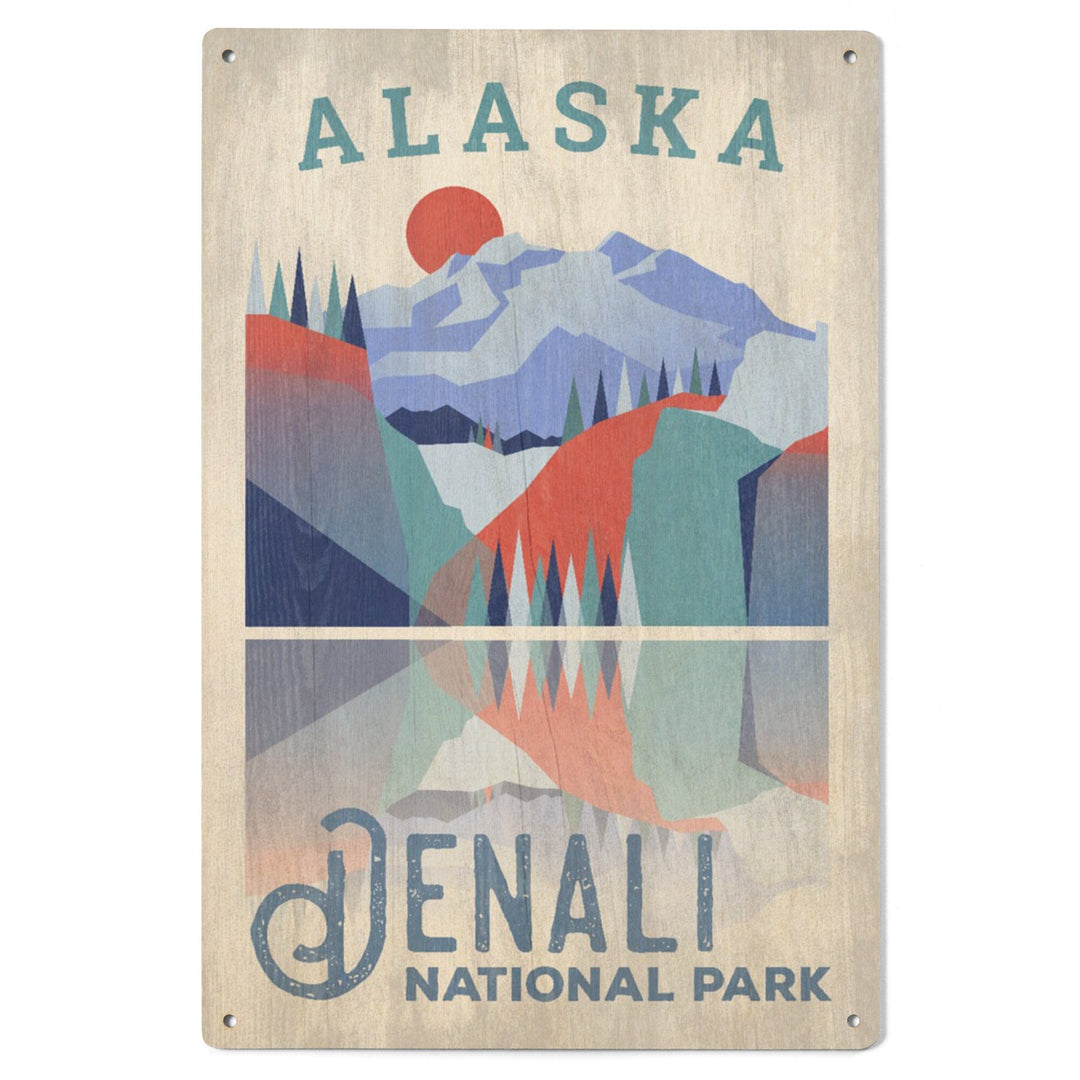 Denali National Park, Alaska, Lantern Press Artwork, Wood Signs and Postcards Wood Lantern Press 