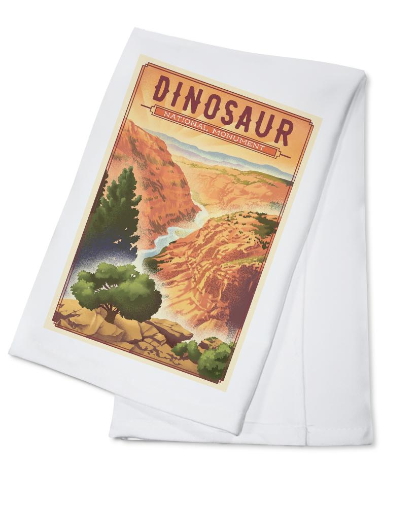 Dinosaur National Monument, Colorado, Lithograph, Lantern Press Artwork, Towels and Aprons Kitchen Lantern Press 