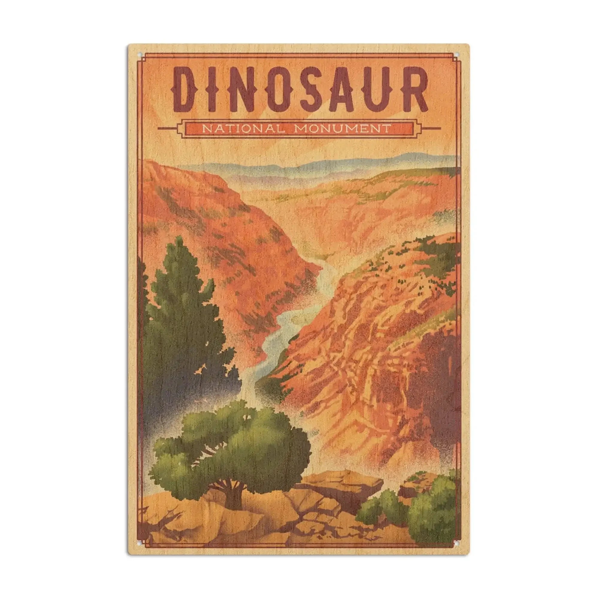 Dinosaur National Monument, Colorado, Lithograph, Lantern Press Artwor