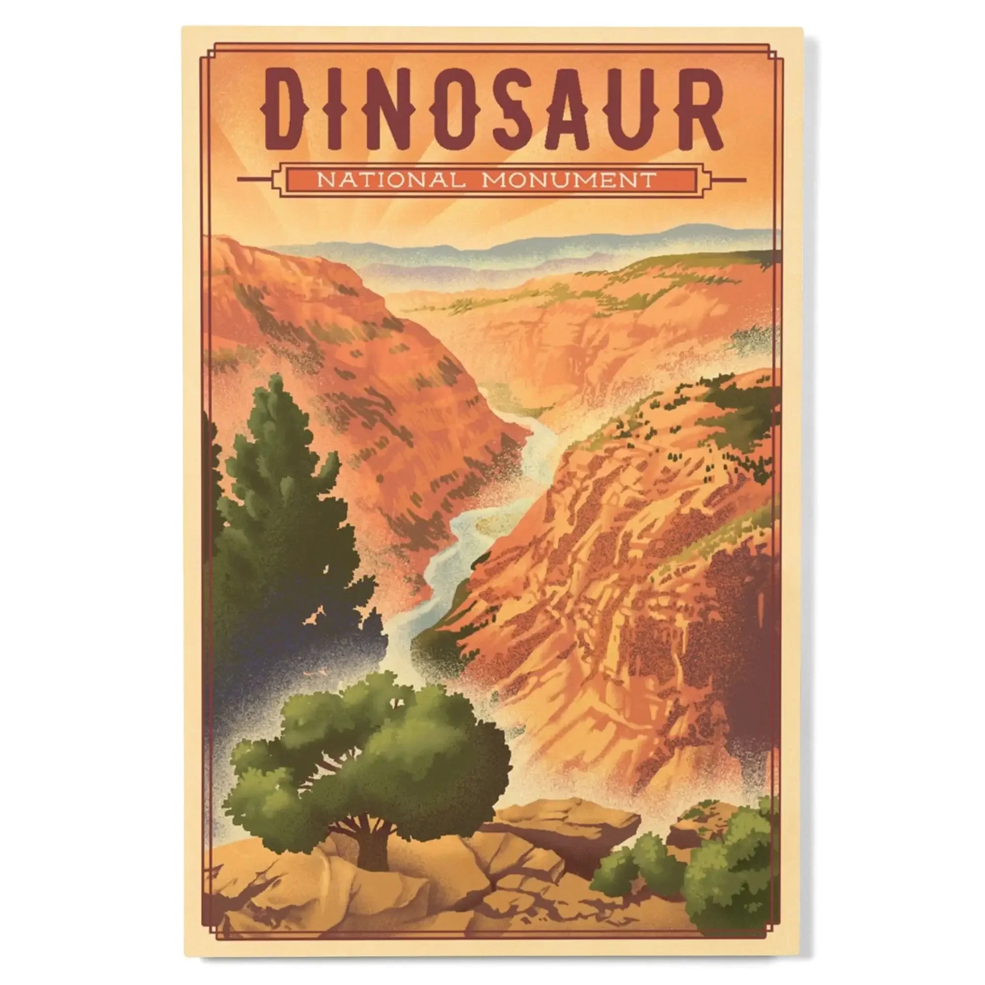 Dinosaur National Monument, Colorado, Lithograph, Lantern Press Artwor