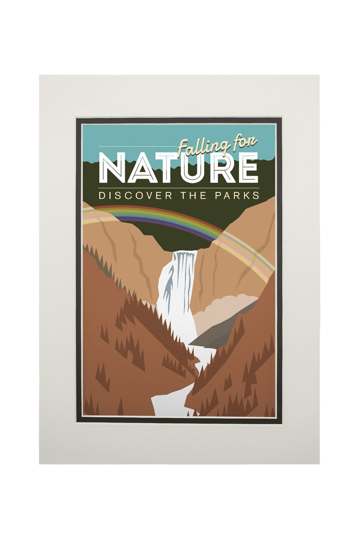 Discover the Parks, Falling for Nature, Lantern Press Artwork, Art Prints and Metal Signs Art Lantern Press 11 x 14 Matted Art Print 