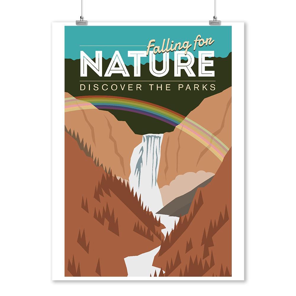 Discover the Parks, Falling for Nature, Lantern Press Artwork, Art Prints and Metal Signs Art Lantern Press 12 x 18 Art Print 