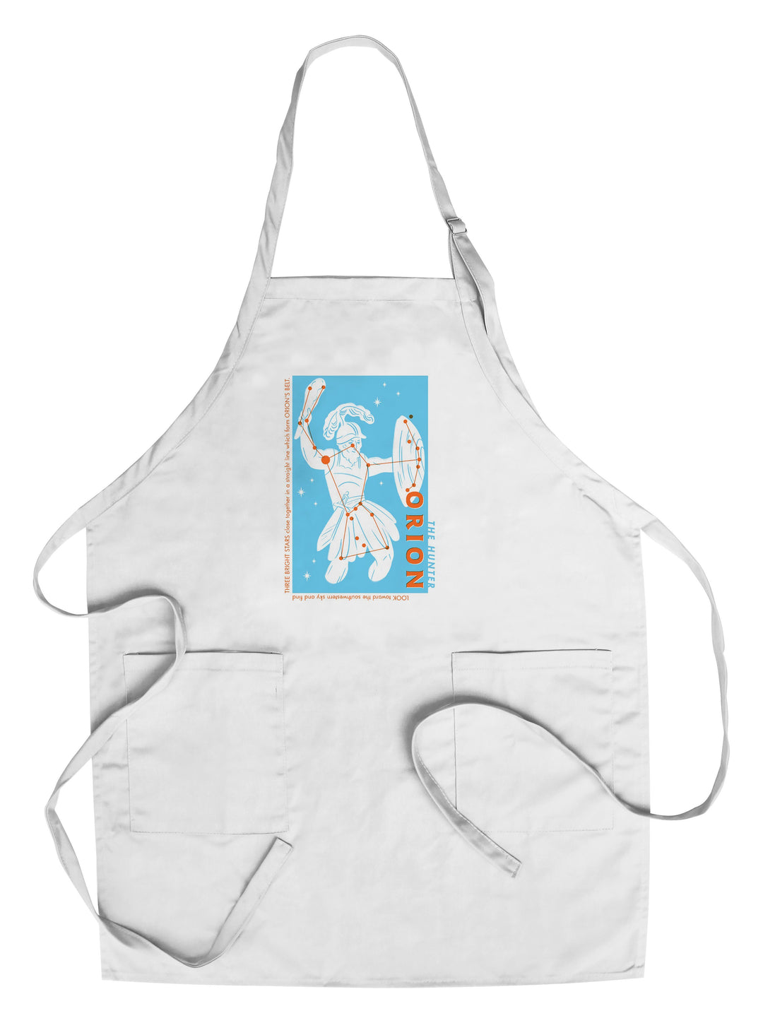 Drawings in the Stars Collection, Orion, The Hunter Constellation, Towels and Aprons Kitchen Lantern Press Chef's Apron 