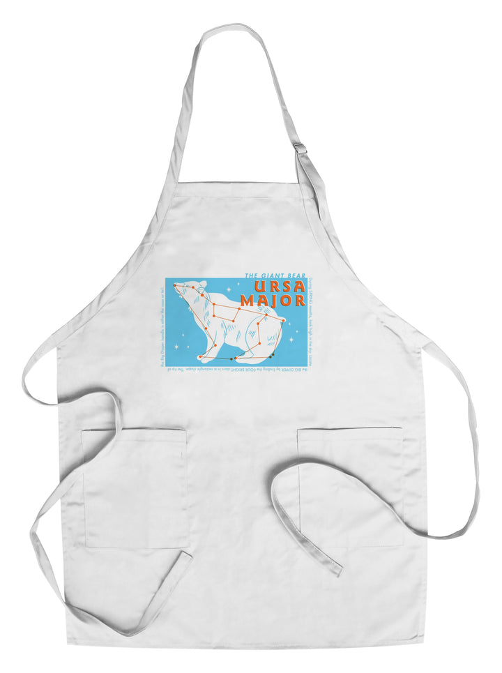 Drawings in the Stars Collection, Ursa Major, The Giant Bear Constellation, Towels and Aprons Kitchen Lantern Press Chef's Apron 