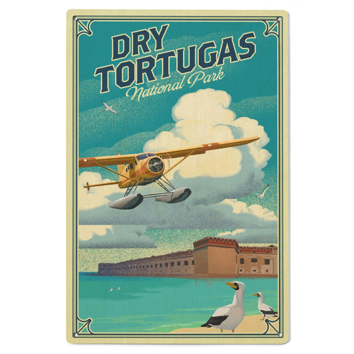 Dry Tortugas National Park, Florida, Lithograph National Park Series, Lantern Press Artwork, Wood Signs and Postcards Wood Lantern Press 