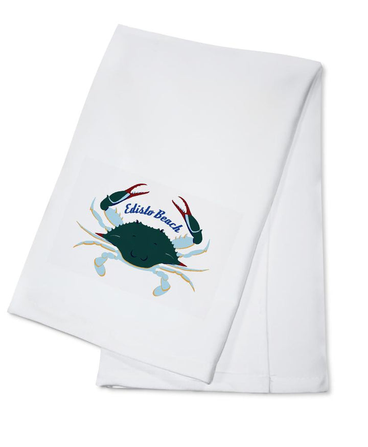 Edisto Beach, South Carolina, Blue Crab, Vector Style, Contour, Lantern Press Artwork, Towels and Aprons Kitchen Lantern Press Cotton Towel 