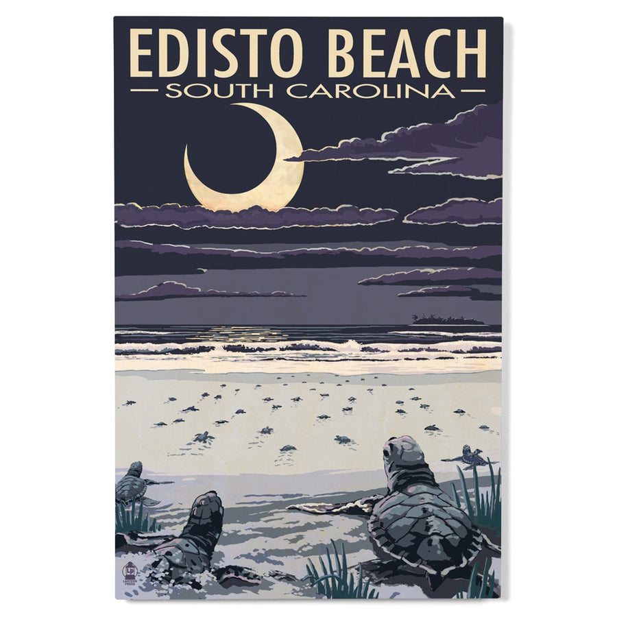 Edisto Beach, South Carolina, Sea Turtles Hatching, Lantern Press Artwork, Wood Signs and Postcards Wood Lantern Press 