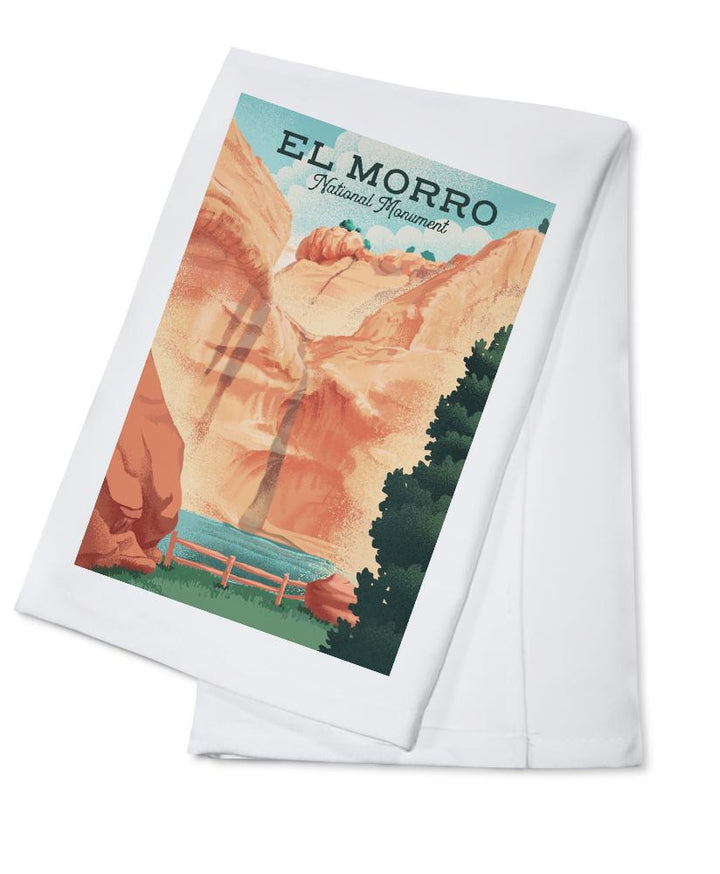 El Morro National Monument, New Mexico, The Pool, Litho, Lantern Press Artwork, Towels and Aprons Kitchen Lantern Press Cotton Towel 