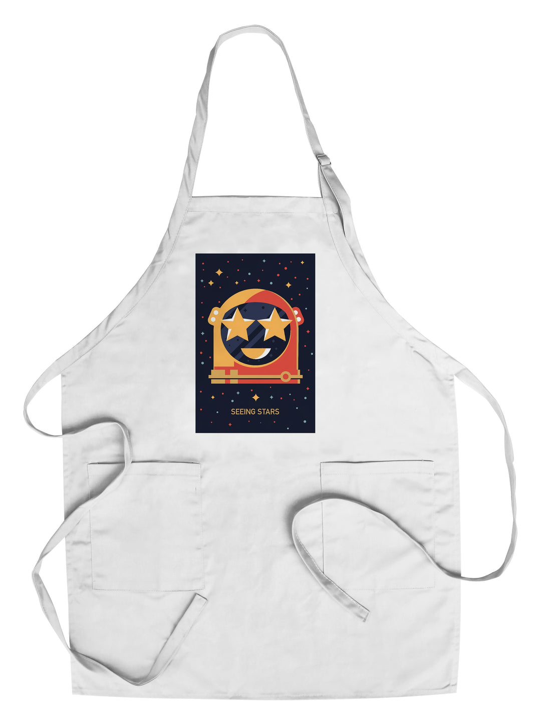 Equations and Emojis Collection, Astronaut Helmet, Seeing Stars, Towels and Aprons Kitchen Lantern Press Chef's Apron 