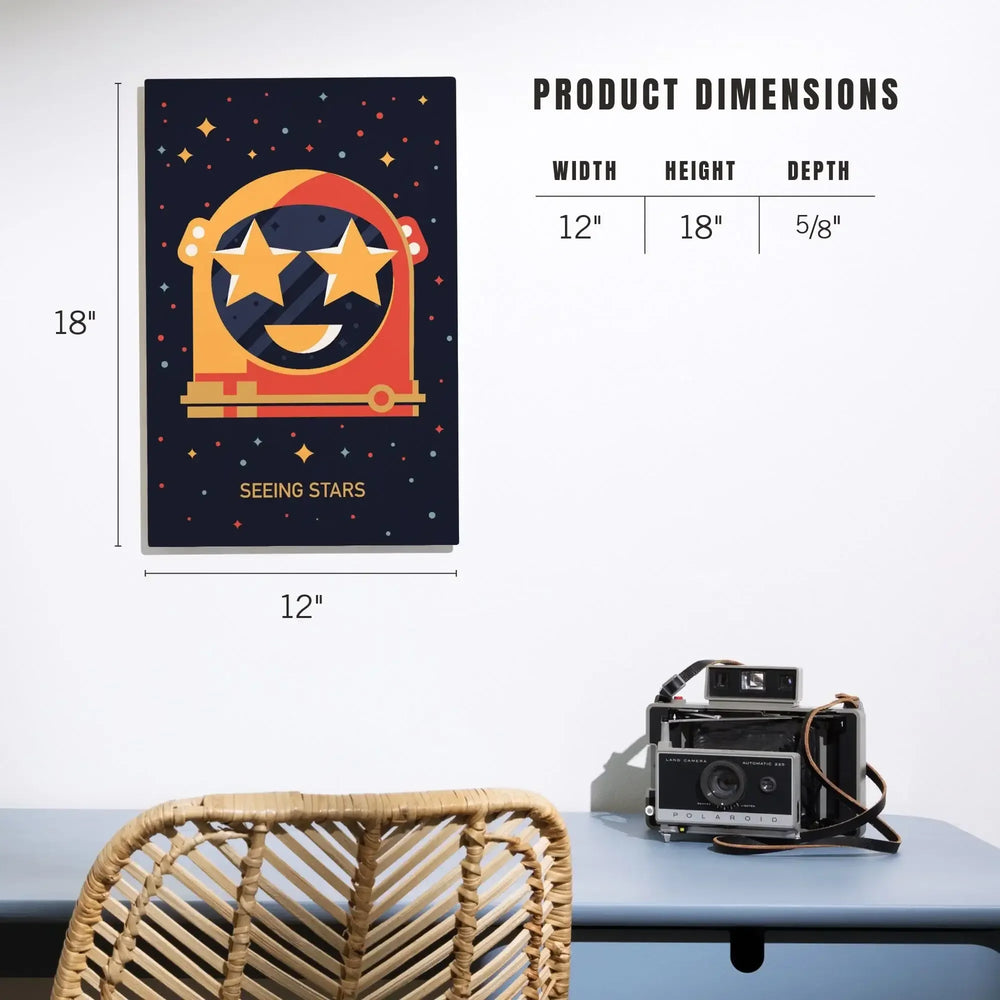 Equations and Emojis Collection, Astronaut Helmet, Seeing Stars, Wood Signs and Postcards - Lantern Press