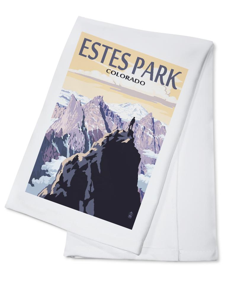 Estes Park, Colorado, Mountain Peaks, Lantern Press Artwork, Towels and Aprons Kitchen Lantern Press 