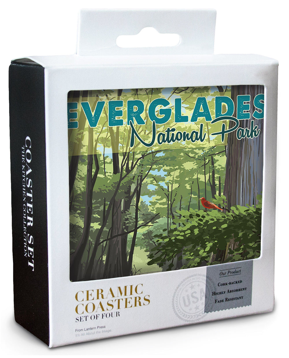 Everglades National Park, River View, Lantern Press Artwork, Lantern Press Artwork, Coaster Set Coasters Lantern Press 