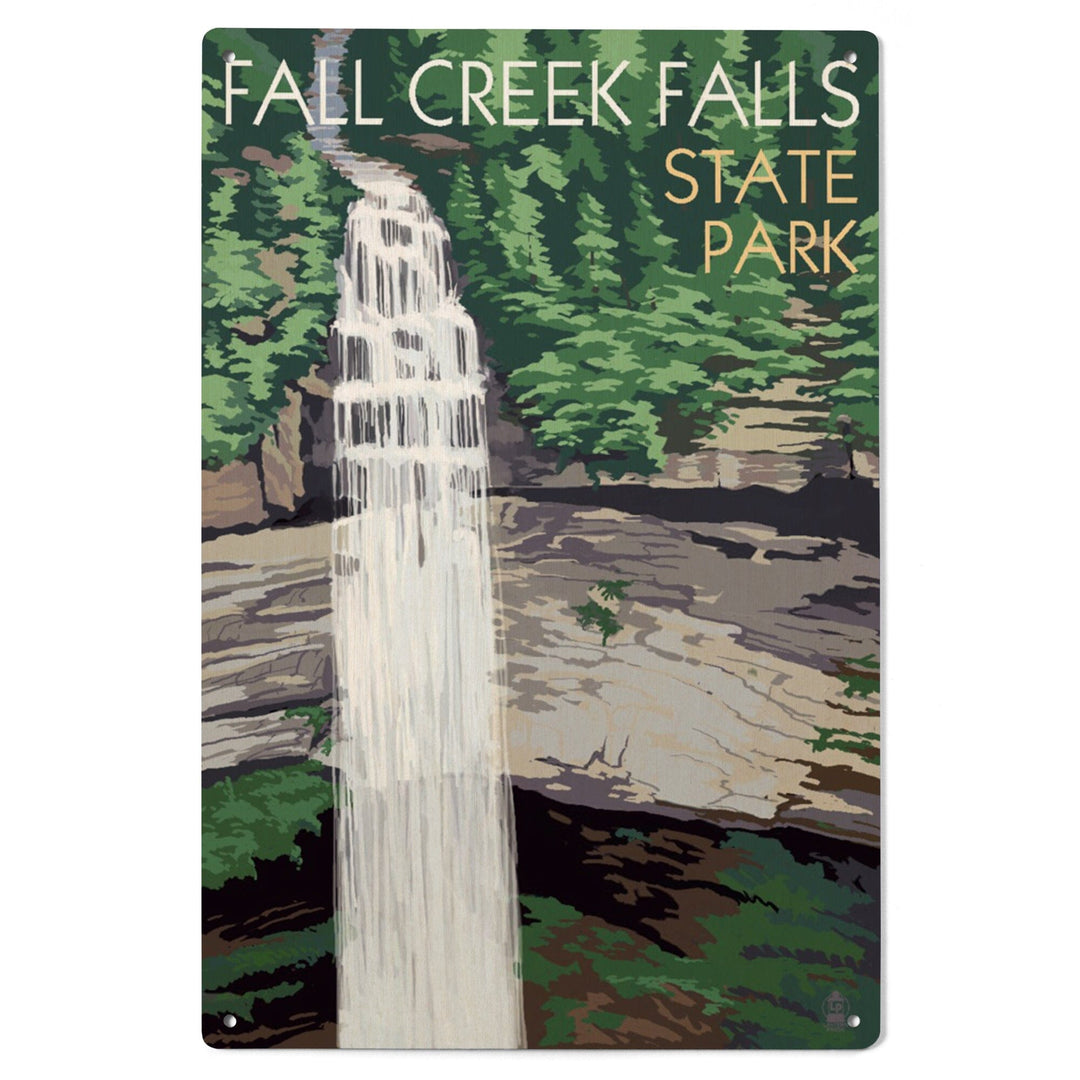 Fall Creek Falls State Park, Tennessee, Fall Creek Falls, Lantern Press Artwork, Wood Signs and Postcards Wood Lantern Press 