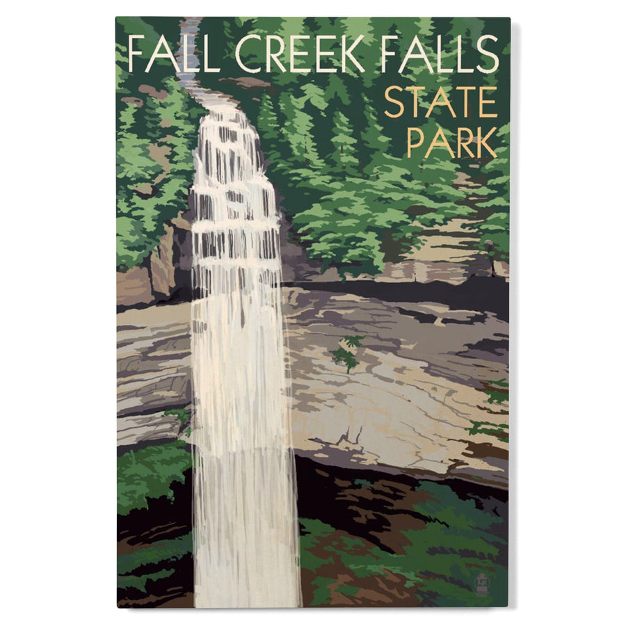 Fall Creek Falls State Park, Tennessee, Fall Creek Falls, Lantern Press Artwork, Wood Signs and Postcards Wood Lantern Press 