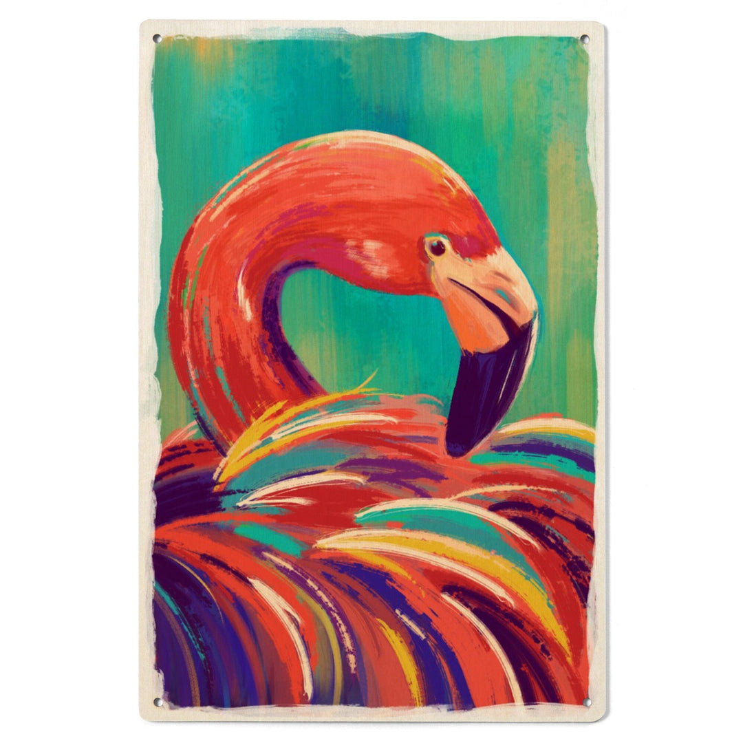 Flamingo, Vivid, Lantern Press Artwork, Wood Signs and Postcards Wood Lantern Press 