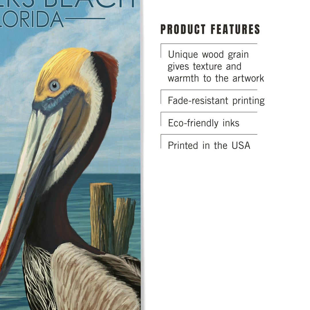 Ft. Myers Beach, Florida, Pelicans, Lantern Press Artwork, Wood Signs and Postcards Wood Lantern Press 