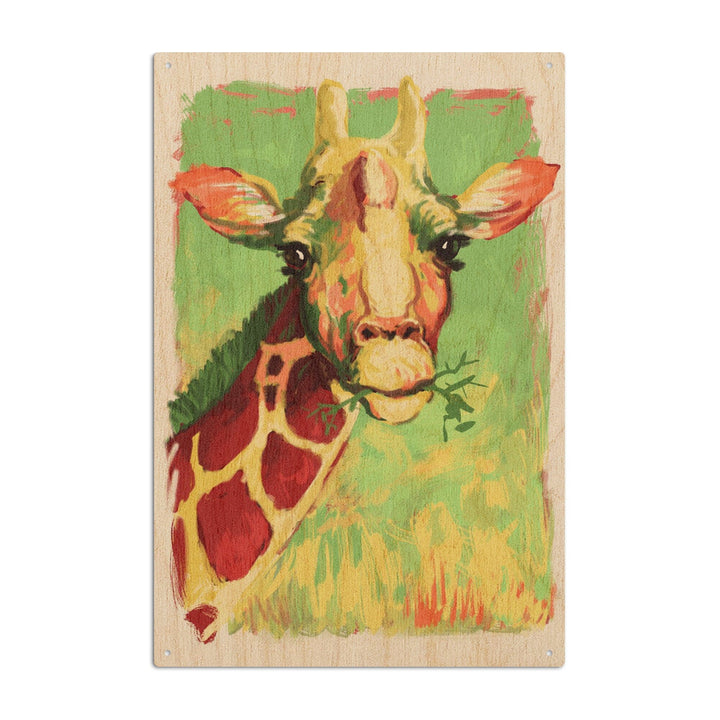 Giraffe, Vivid, Lantern Press Artwork, Wood Signs and Postcards Wood Lantern Press 10 x 15 Wood Sign 