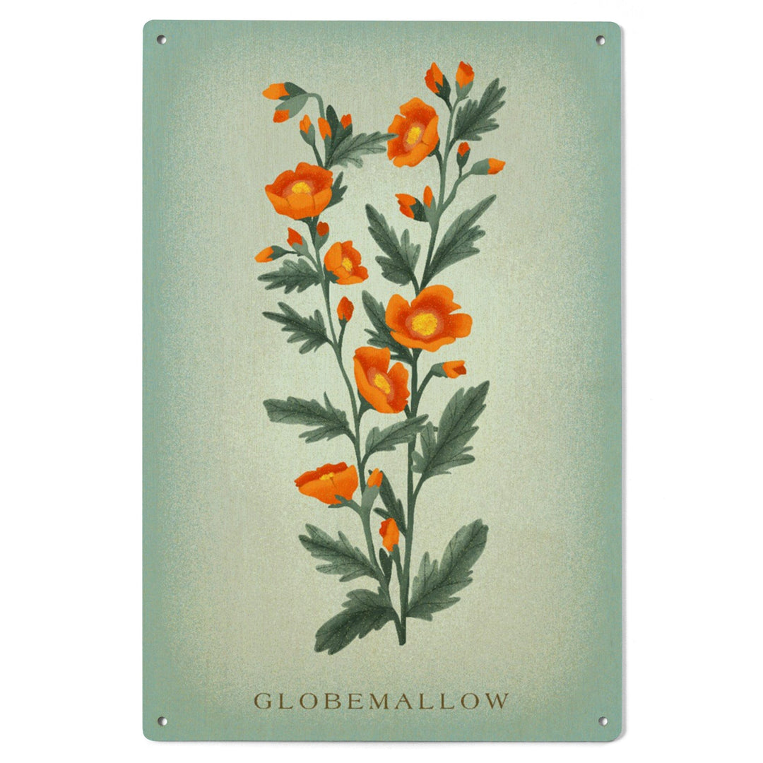 Globemallow, Vintage Flora, Lantern Press Artwork, Wood Signs and Postcards Wood Lantern Press 