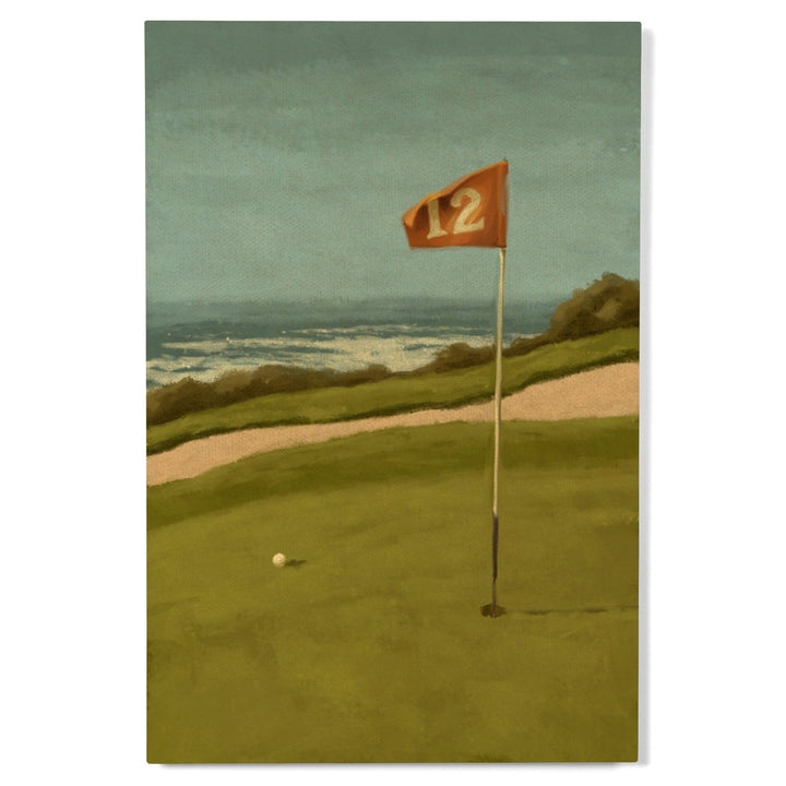 Golf Green, Oil Painting, Lantern Press Artwork, Wood Signs and Postcards Wood Lantern Press 
