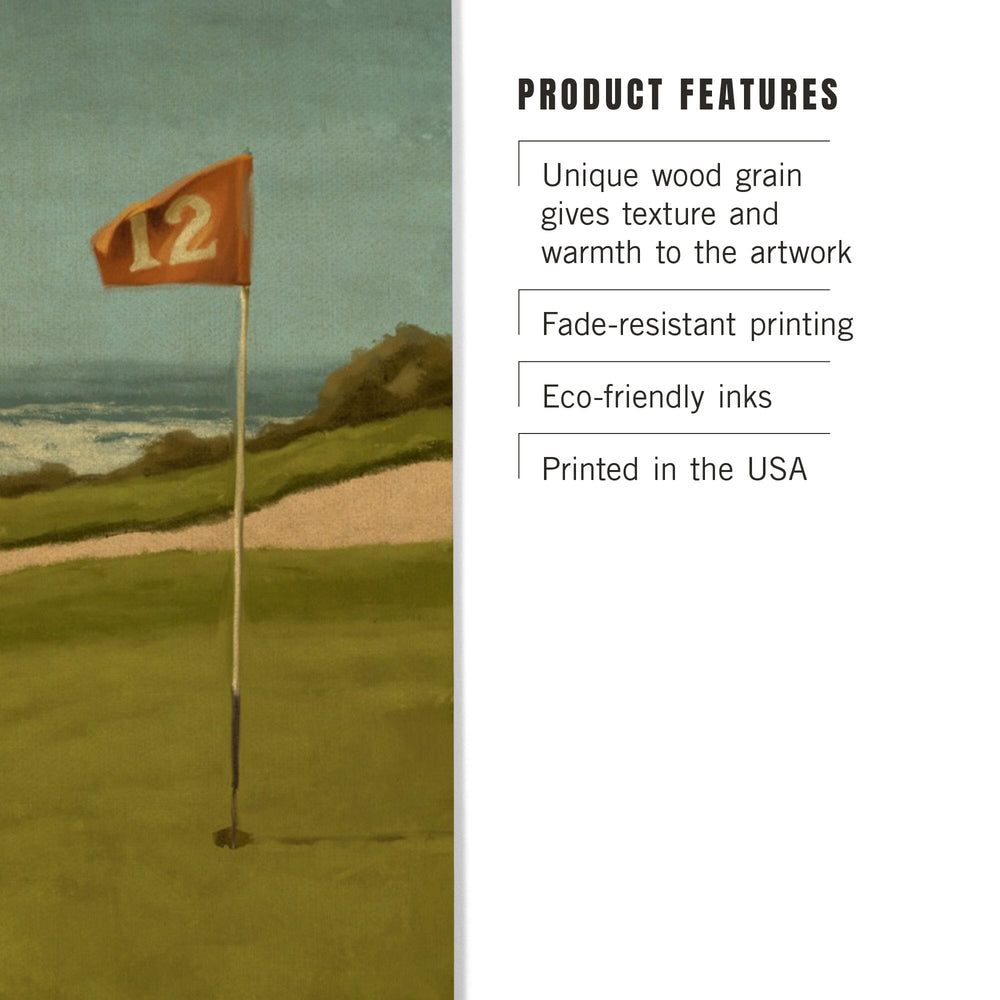 Golf Green, Oil Painting, Lantern Press Artwork, Wood Signs and Postcards Wood Lantern Press 