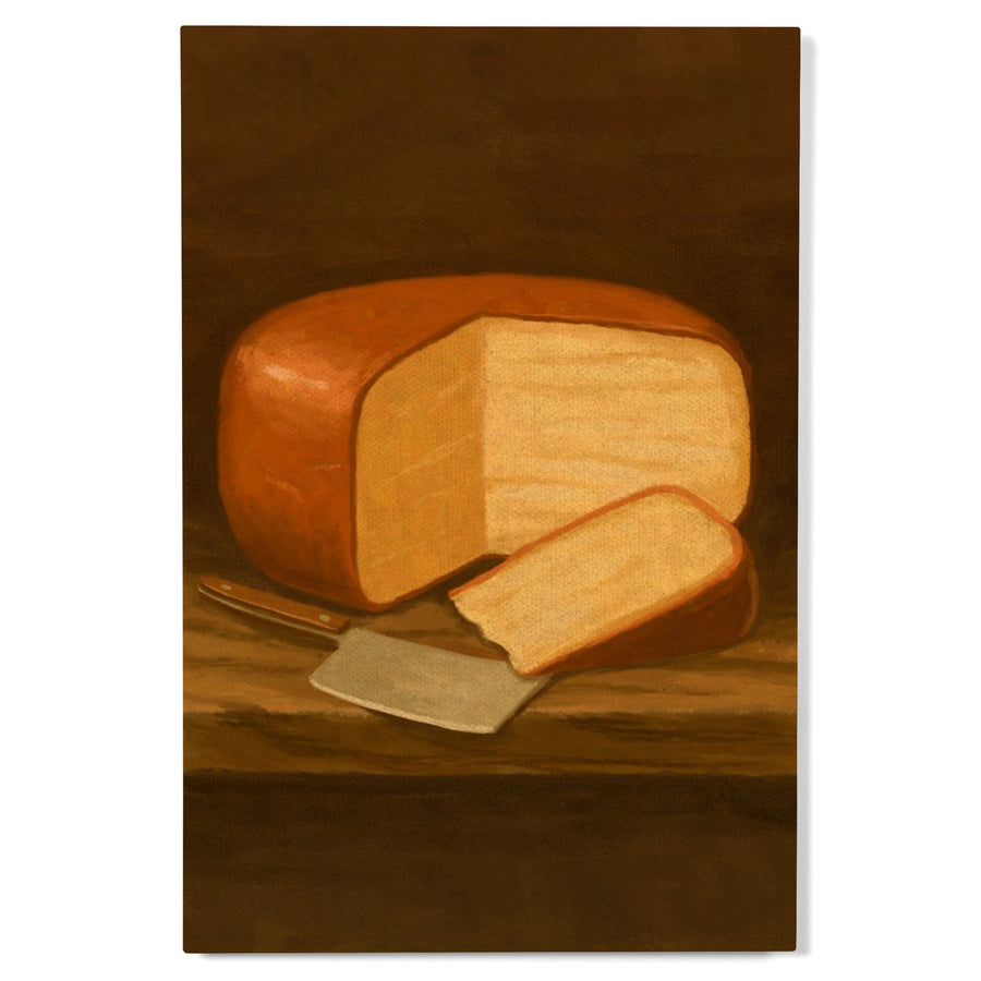 Gouda Cheese, Oil Painting, Lantern Press Artwork, Wood Signs and Postcards Wood Lantern Press 