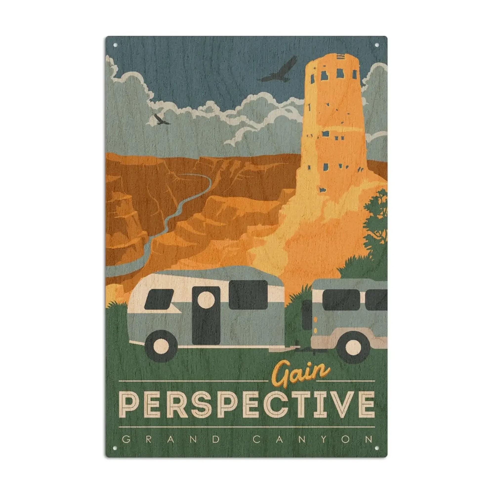 Grand Canyon National Park, Arizona, Gain Perspective, Vector
