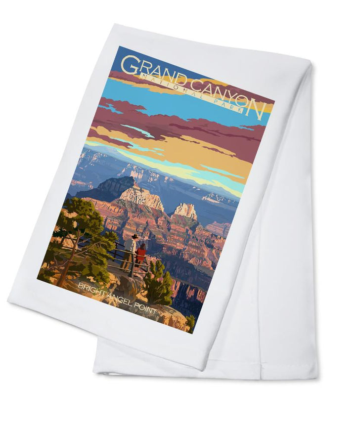 Grand Canyon National Park, Arizona, Painterly Series, Bright Angel Point, Lantern Press Artwork, Towels and Aprons Kitchen Lantern Press Cotton Towel 