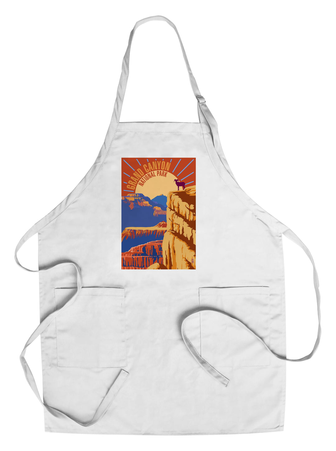 Grand Canyon National Park, Psychedelic, Lantern Press Poster, Towels and Aprons Kitchen Lantern Press Chef's Apron 