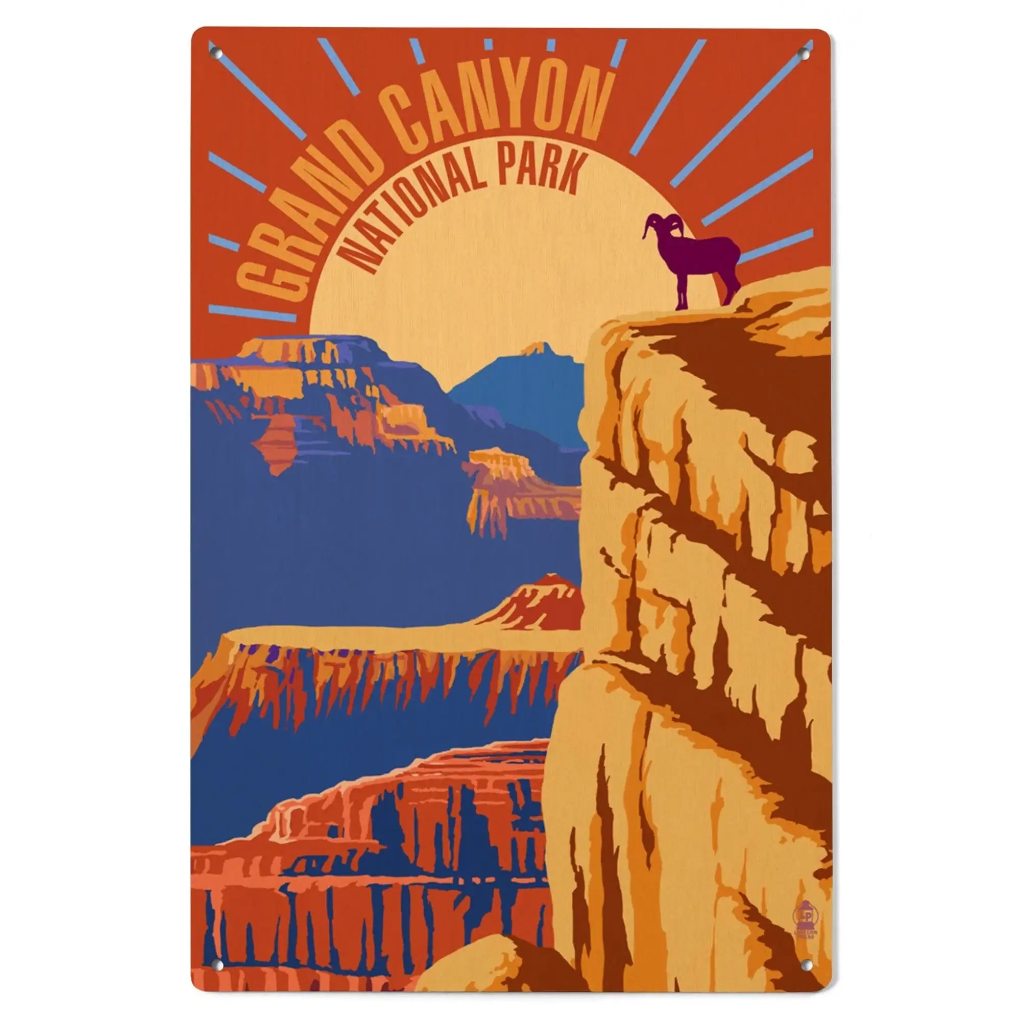 ポスター Grand Canyon National Park, Psychedelic, Lantern Press Poster, Wood Si