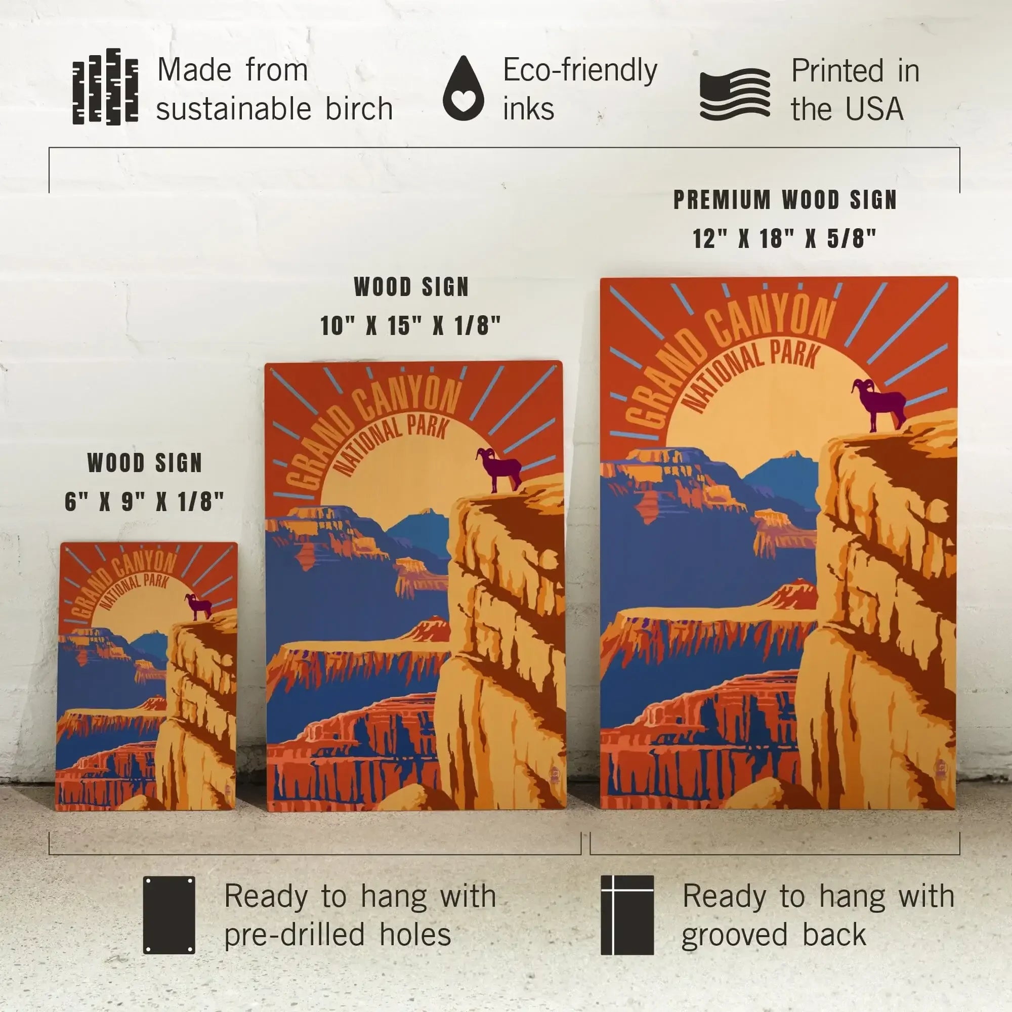 Grand Canyon National Park, Psychedelic, Lantern Press Poster, Wood Si