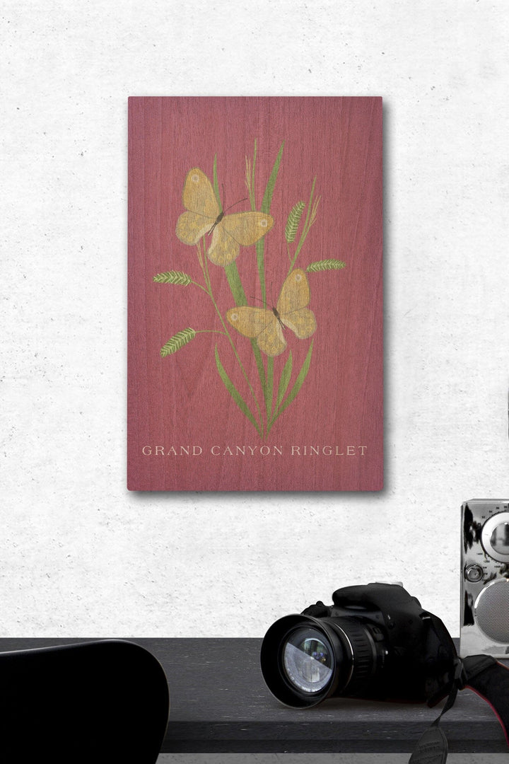 Grand Canyon Ringlet, Vintage Flora, Lantern Press Artwork, Wood Signs and Postcards Wood Lantern Press 12 x 18 Wood Gallery Print 