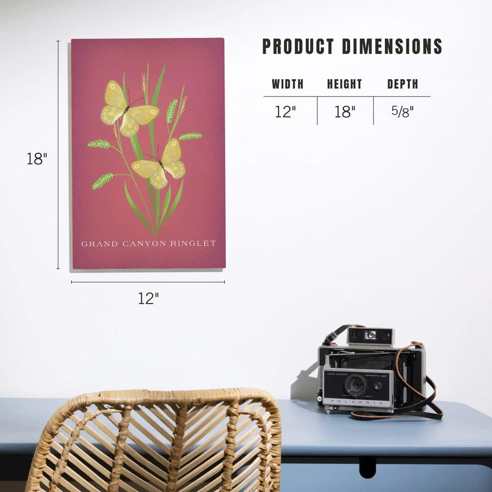 Grand Canyon Ringlet, Vintage Flora, Lantern Press Artwork, Wood Signs and Postcards - Lantern Press