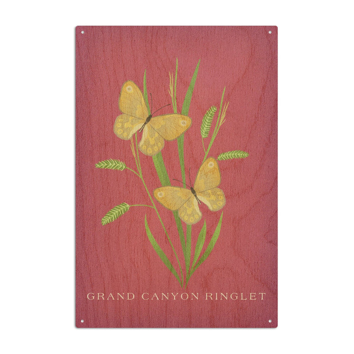 Grand Canyon Ringlet, Vintage Flora, Lantern Press Artwork, Wood Signs and Postcards Wood Lantern Press 6x9 Wood Sign 