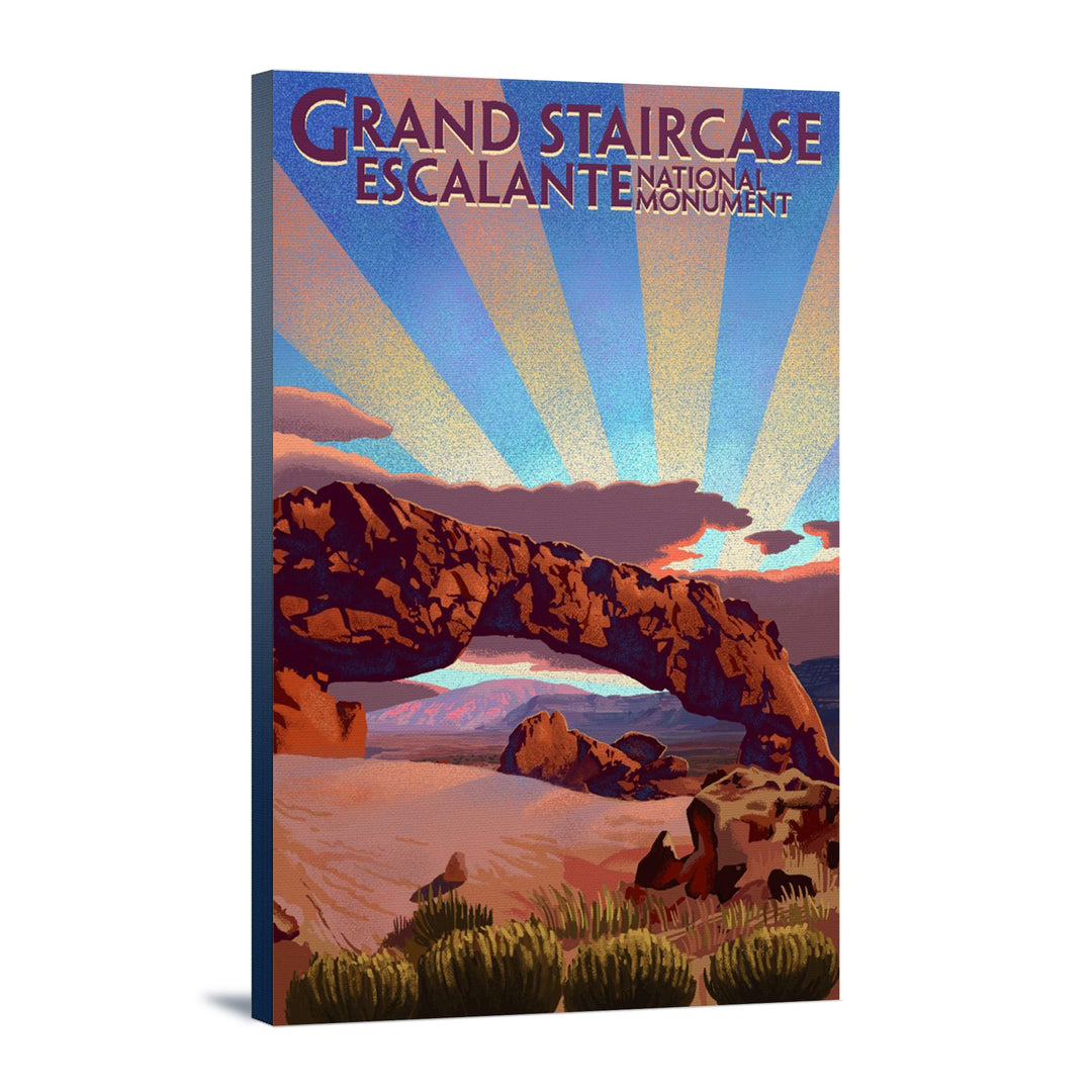Grand Staircase-Escalante National Monument, Utah, Lantern Press Artwork, Stretched Canvas Canvas Lantern Press 12x18 Stretched Canvas 