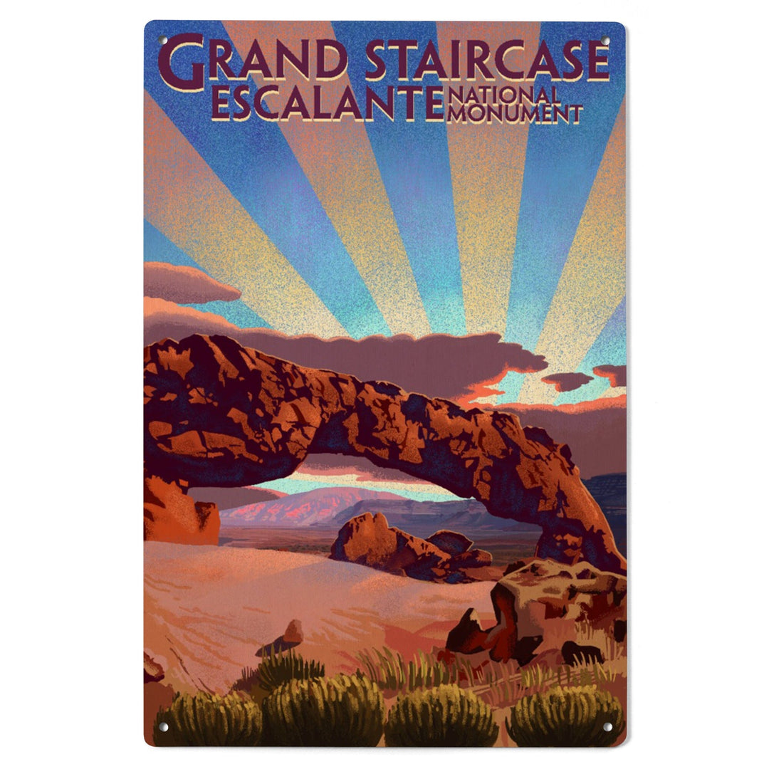 Grand Staircase-Escalante National Monument, Utah, Lantern Press Artwork, Wood Signs and Postcards Wood Lantern Press 