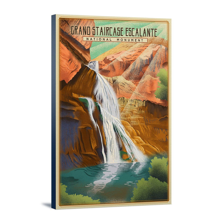 Grand Staircase-Escalante National Monument, Utah, Lithograph, Lantern Press Artwork, Stretched Canvas Canvas Lantern Press 