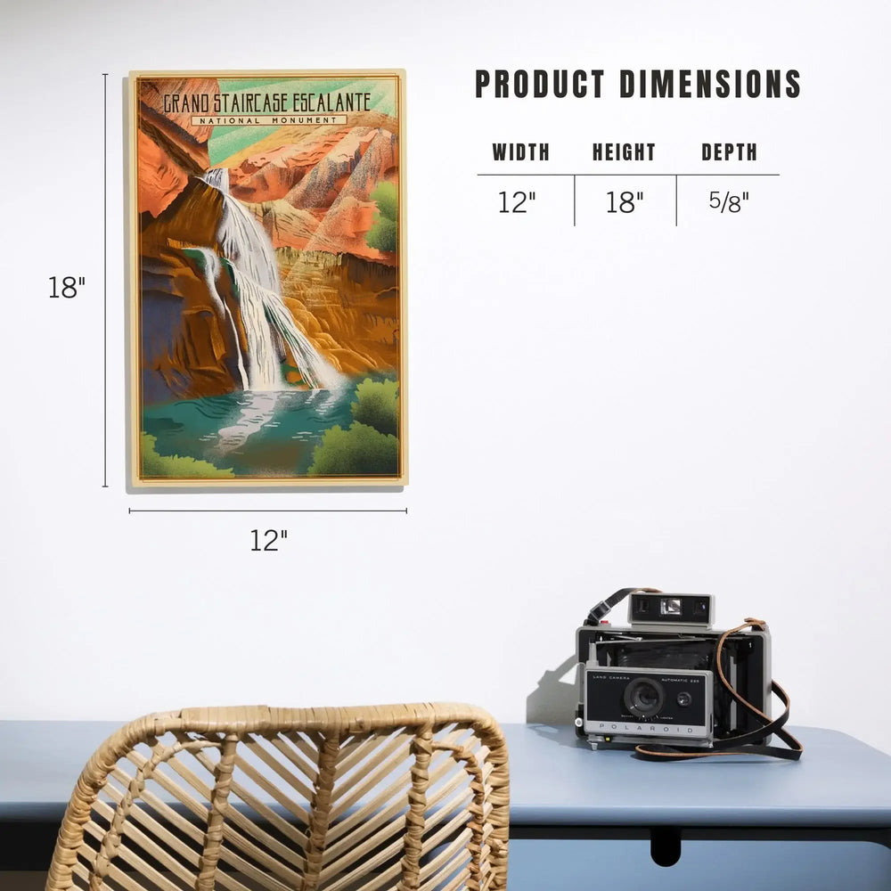 Grand Staircase-Escalante National Monument, Utah, Lithograph, Lantern Press Artwork, Wood Signs and Postcards - Lantern Press