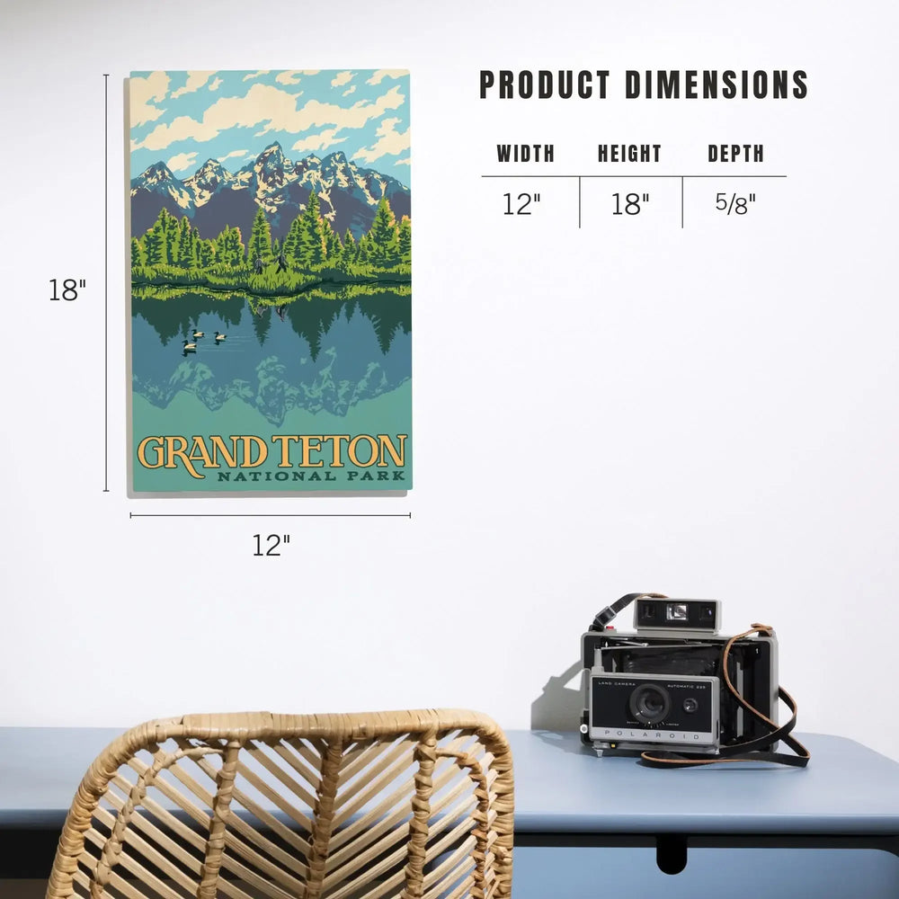 Grand Teton National Park, Wyoming, Explorer Series, Lantern Press Artwork, Wood Signs and Postcards - Lantern Press