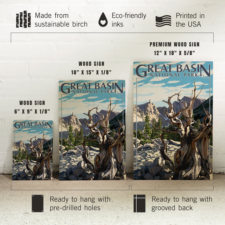 Great Basin National Park, Wheeler Peak, Lantern Press Artwork, Wood Signs and Postcards Wood Lantern Press 